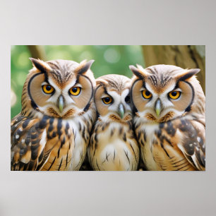 Uil Dier Natuur Wildlife Affection Caring Poster