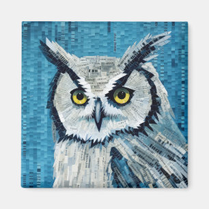 Uil Dier Vogel Art Decor Verf Mozaïek Magneet
