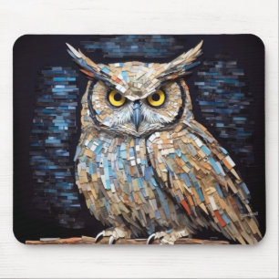 Uil Dier Vogel Art Decor Verf Mozaïek Muismat