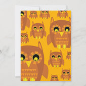 Uil Dieren Kinderverjaardagsfeestje Uitnodigingen (Achterkant)