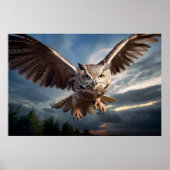 Uil Dierenvogel Majestic Wilderness Poster (Voorkant)