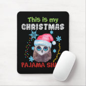 Uil Dit Is Mijn Kerst Pyjama Shirt Muismat (Met muis)