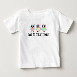 Uil Doe Geweldige Dingen Schattige Pastel T-shirt