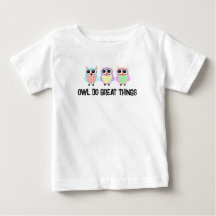 Uil Doet Grote Dingen Cute Pastel T-Shirt