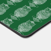 Uil (donkergroen) - Desk Mat (Hoek)