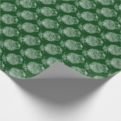 Uil (donkergroen) - Inpakpapier (Hoek)