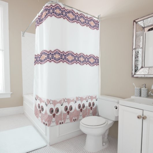 Uil Douchegordijn (In situ)