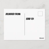 Uil dragen verjaardag pet staan achter cake briefkaart (Achterkant)