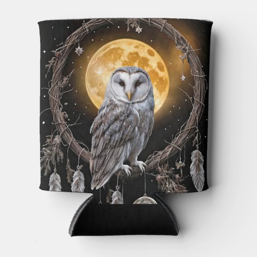 Uil Dreamcatcher Boho met Maan Koozie (Voorkant)