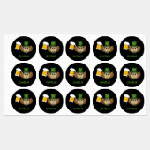 Uil Drink Beer St Patrick's Day | personaliseren Labels (Vel)
