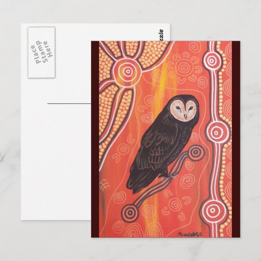 Uil dromen briefkaart (Voorkant / Achterkant)