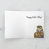 Uil en Baby Vaderdag Kaart (Binnen)