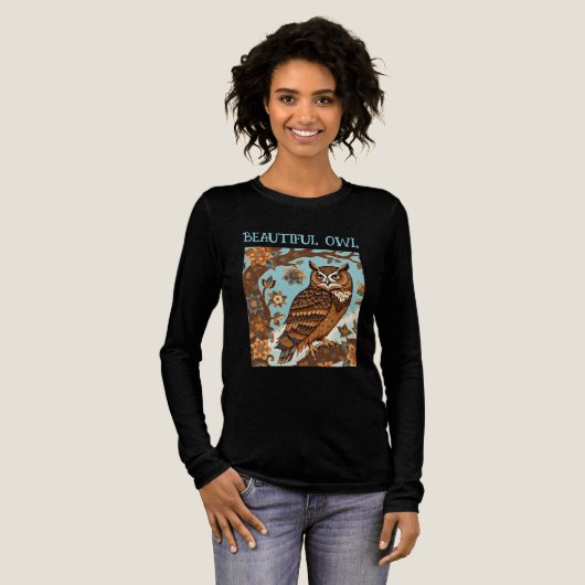  Uil en Batik Forest T-shirt (Voorkant)