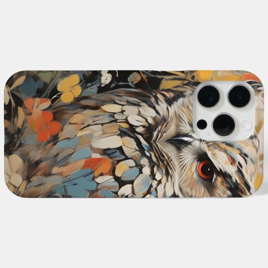 Uil en bloemen in de lente schilderij Case-Mate iPhone case (Achterkant (horizontaal))