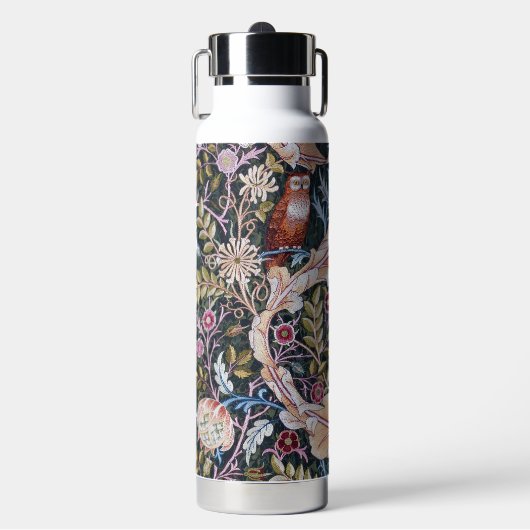 Uil en Bloemen, William Morris Waterfles (Voorkant)