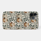 Uil en Bosblad Patroon Case-Mate iPhone Case (Achterkant (horizontaal))