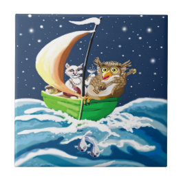 Uil en de kut Edward Lear Tegeltje