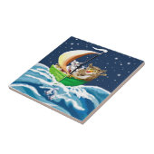 Uil en de kut Edward Lear Tegeltje (Zijkant)