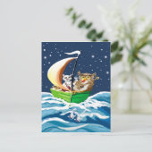 Uil en de Pussycat Briefkaart (Staand voorkant)