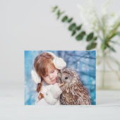 uil en dochter briefkaart (Staand voorkant)