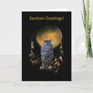 Uil en Droomvanger Samhain Kaart