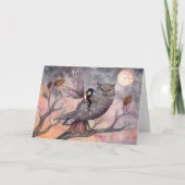 Uil en Fairy Wenskaart Kaart (Voorkant)