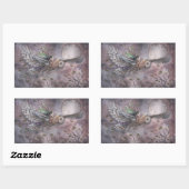 Uil en fee fantasy kunststickers rechthoekige sticker (Vel)