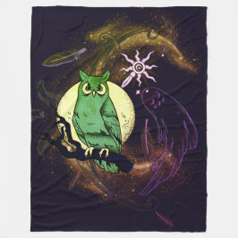 Uil en geest fleece deken