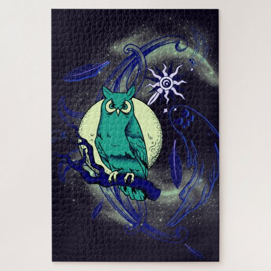 Uil en geest legpuzzel (Verticaal)