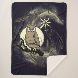 Uil en geest sherpa deken
