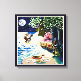 Uil en het kutje Lear Poem Canvas Afdruk