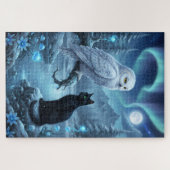 Uil en Kat 's Nachts Legpuzzel (Horizontaal)