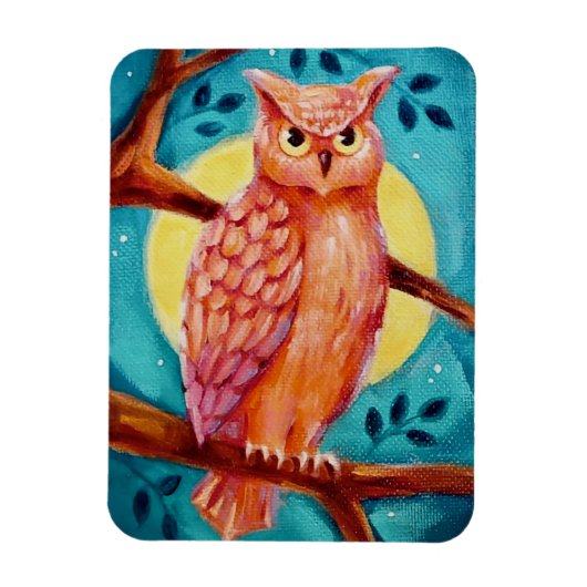 Uil en maan magneet (Verticaal)