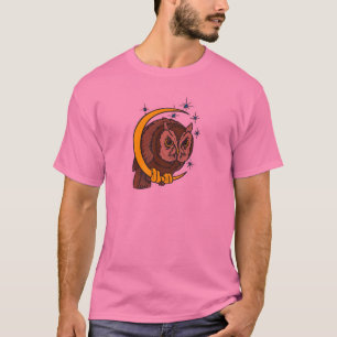 Uil en Maan Tattoo Ontwerp T-shirt