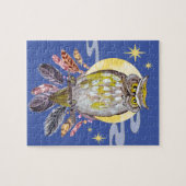 Uil en Moon Spirit Animal puzzel Legpuzzel (Horizontaal)