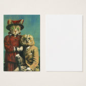  Uil En Poesje Kat ACEO Visitekaartje (Voorkant /achterkant)