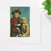  Uil En Poesje Kat ACEO Visitekaartje (Bureau)