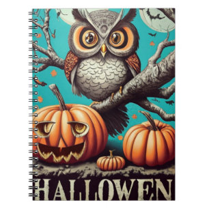 Uil en pompoen Notitieboek voor Halloween