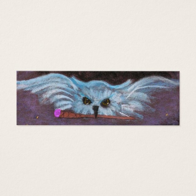 uil en toverstokje mini visitekaartjes (Voorkant)