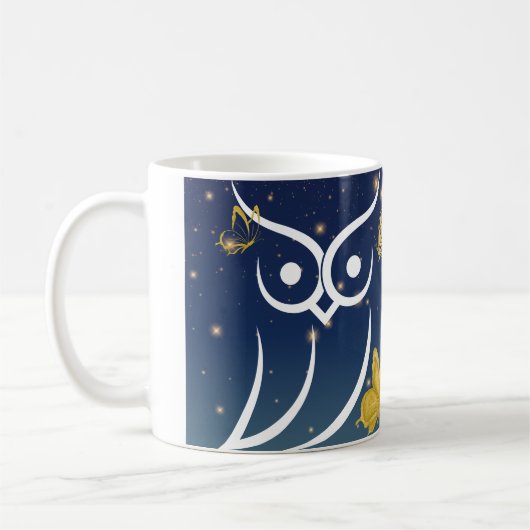 Uil en vlinders koffiemok (Links)