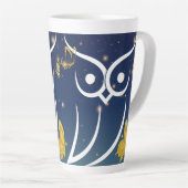 Uil en vlinders latte mok (Rechterhoek)