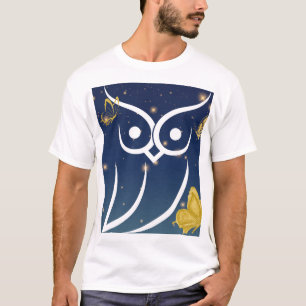 Uil en vlinders t-shirt
