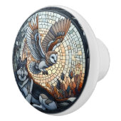Uil en Wolf Mozaïek Ai Art Keramische Knop (Rechts)
