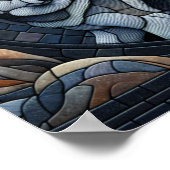 Uil en Wolf Mozaïek Ai Art Poster (Hoek)