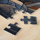 Uil en Wolf Mozaïek Ai Kunst Legpuzzel (Zijkant)