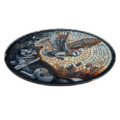 Uil en Wolf Mozaïek Ai Kunst  Snijplank (Hoek)
