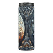 Uil en Wolf Mozaïek Natuur Ai Art Thermosbeker (Achterkant)