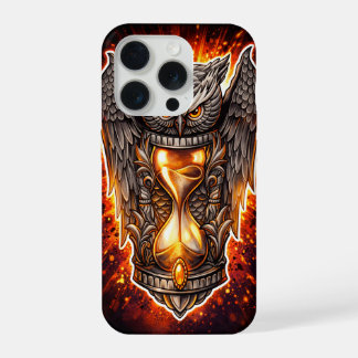 Uil en Zandloper – Handgetekend & Digitaal Kunst iPhone 15 Pro Case