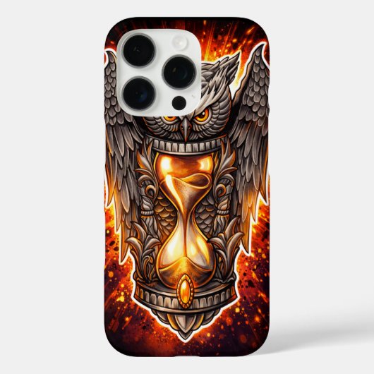 Uil en zandloper – Handgetekende & Digitale Kunst  Case-Mate iPhone Case (Achterkant)
