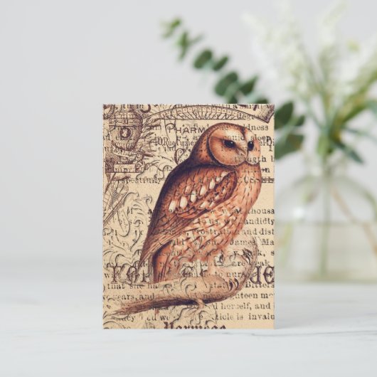  uil Ephemera Briefkaart ontkoppeling (Staand voorkant)